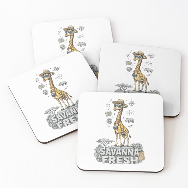 Artikelvorschau, Savanna Fresh Giraffe Adventure Shirt entworfen und verkauft von LittleLoopArt.