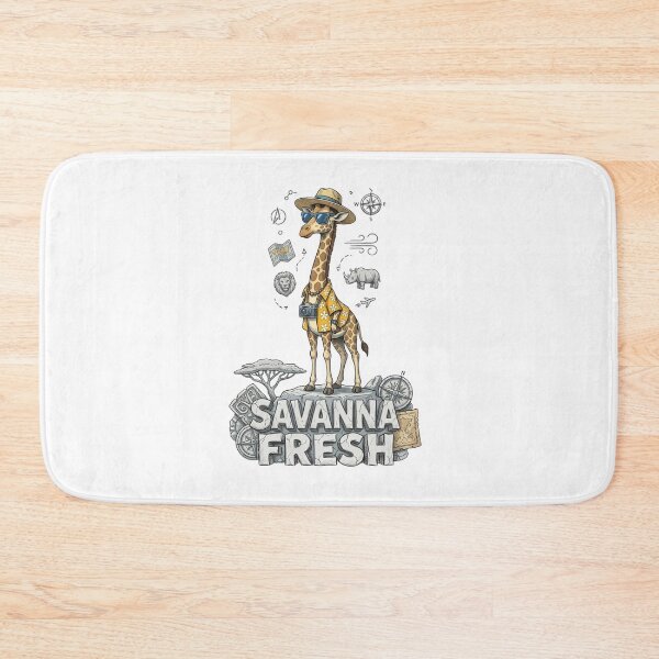Artikelvorschau, Savanna Fresh Giraffe Adventure Shirt entworfen und verkauft von LittleLoopArt.