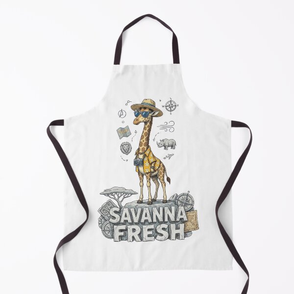 Artikelvorschau, Savanna Fresh Giraffe Adventure Shirt entworfen und verkauft von LittleLoopArt.