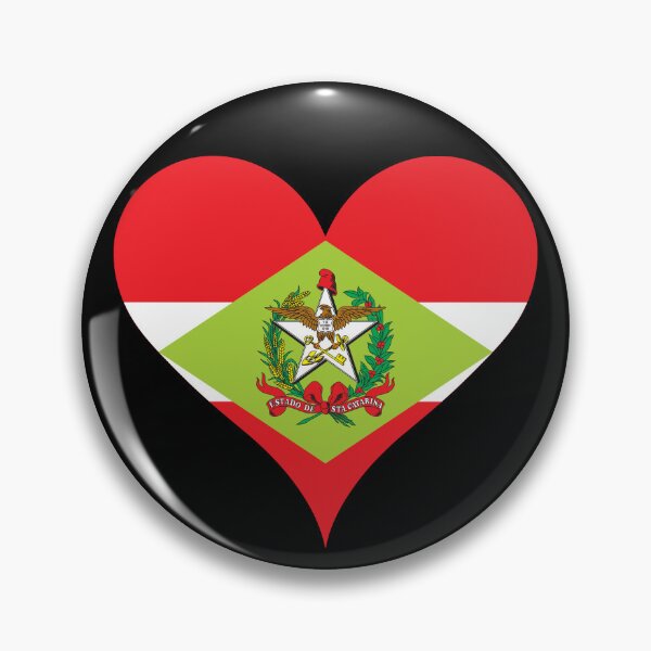 Item preview, Santa Catarina Brazil Flag Heart Heritage designed and sold by NTGUILTY.