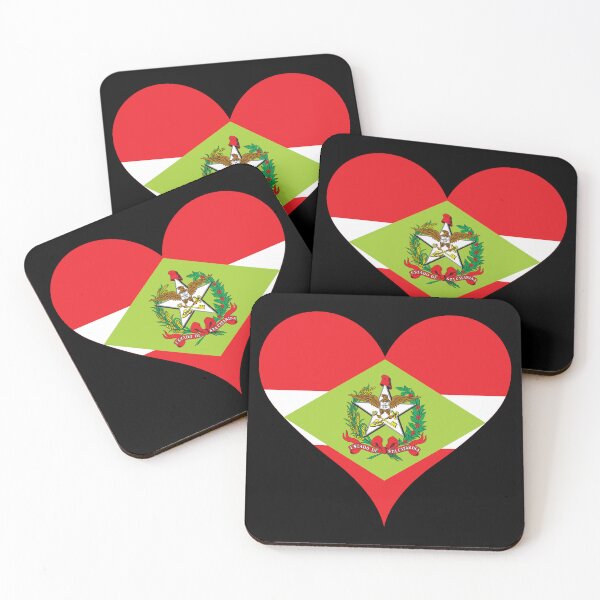 Item preview, Santa Catarina Brazil Flag Heart Heritage designed and sold by NTGUILTY.