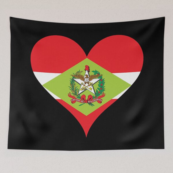 Item preview, Santa Catarina Brazil Flag Heart Heritage designed and sold by NTGUILTY.