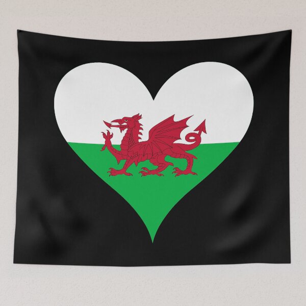 Item preview, Wales Flag Heart Red Dragon Heritage designed and sold by NTGUILTY.