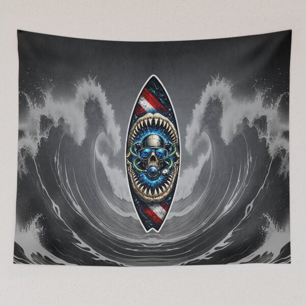 Item preview, Shark Jaw Skull Diver Surfboard – Scuba Ocean Predator Design designed and sold by artistwill.