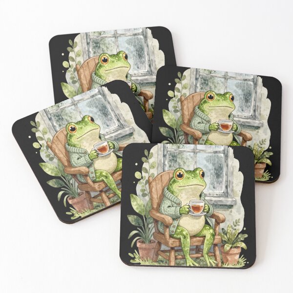 Item preview, Cottagecore Frog Portrait — Teacup & Cardigan Art designed and sold by sooperstore.