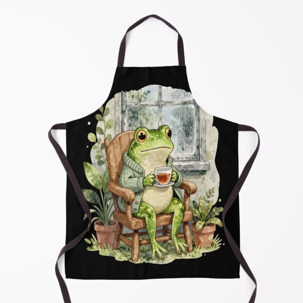 Item preview, Cottagecore Frog Portrait — Teacup & Cardigan Art designed and sold by sooperstore.