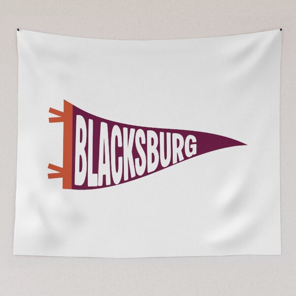 Item preview, Blacksburg Virginia Vintage College Town Pennant designed and sold by Sparkledust Creations.