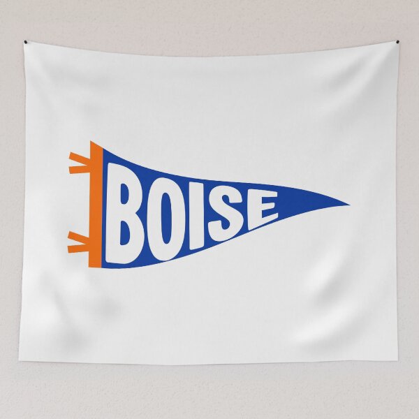 Item preview, Boise Idaho Vintage Retro College Town Pennant designed and sold by Sparkledust Creations.