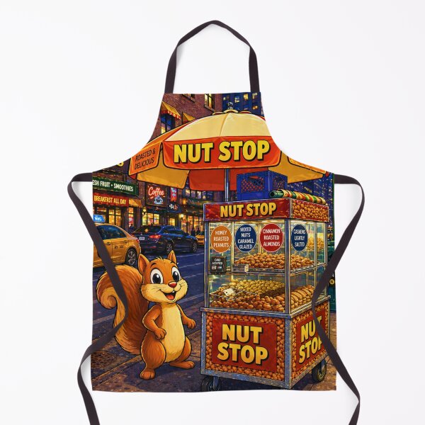 Item preview, Nut Stop New York Squirrel T-Shirt – Funny Street Cart Cartoon Design designed and sold by AnimalMarvels.