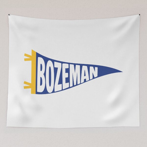 Item preview, Bozeman Montana Retro Town Pennant designed and sold by Sparkledust Creations.