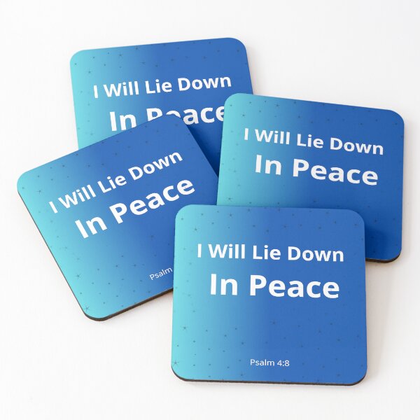 Item preview, I Will Lie Down in Peace Psalm 4:8 designed and sold by CeciReynaga.