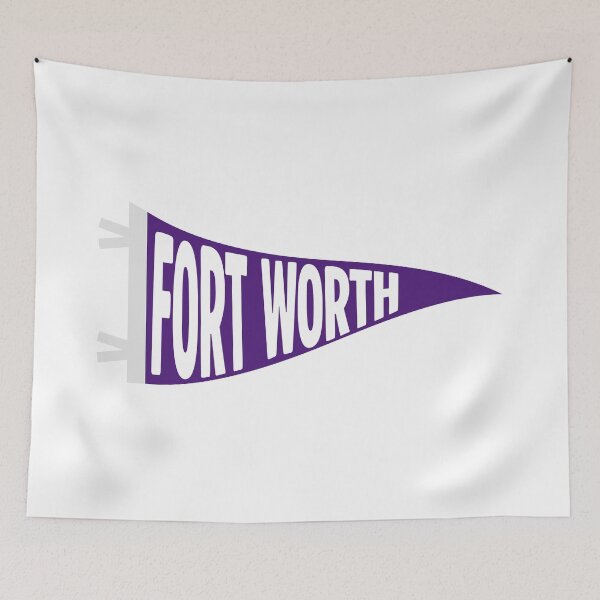 Item preview, Fort Worth Texas Retro Collegiate Town Pennant designed and sold by Sparkledust Creations.