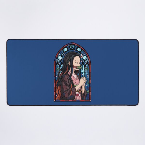 Item preview, Nezuko Kamado Demon Slayer Prayer Stained Glass Portrait designed and sold by mildaclairmo.