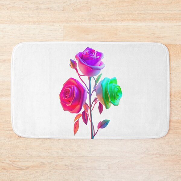 Item preview, Rainbow Rose Trio Neon Gradient Flowers - Colourful Floral Aesthetic Art for Stickers, T-Shirts, Phone Cases & Wall Art designed and sold by ArtByTripti.