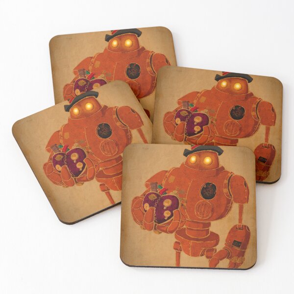 Item preview, Steampunk Robot Holding Mechanical Heart designed and sold by CapnDred.