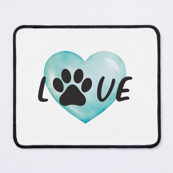 Item preview, Love my Dog Teal Heart with Pawprint designed and sold by jeweleddesigns.