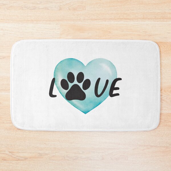 Item preview, Love my Dog Teal Heart with Pawprint designed and sold by jeweleddesigns.