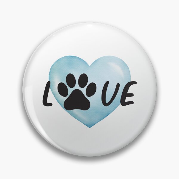 Item preview, Love my Dog Blue-gray Heart with Pawprint designed and sold by jeweleddesigns.