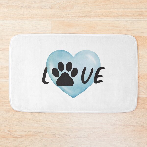 Item preview, Love my Dog Blue-gray Heart with Pawprint designed and sold by jeweleddesigns.