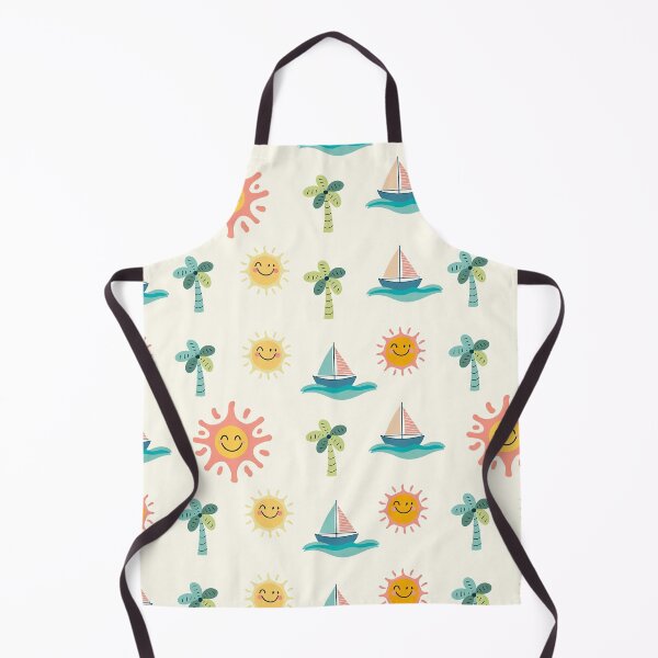 Item preview, Tropical Summer Beach Pattern - Cute Happy Sun & Sailboat Kids Nursery Design designed and sold by A1DesignMinimal.