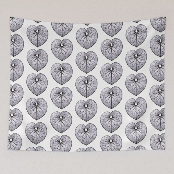 Item preview, Heart of Nature: Minimalist B&W Brunnera Leaf Art designed and sold by AR-Corner.
