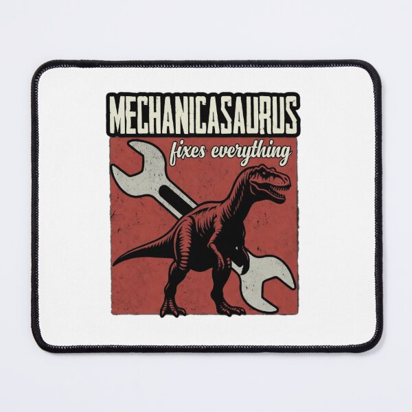 Item preview, Mechanicasaurus Fixes Everything - Dark Vintage Mechanic Dinosaur designed and sold by CH-4TEE.