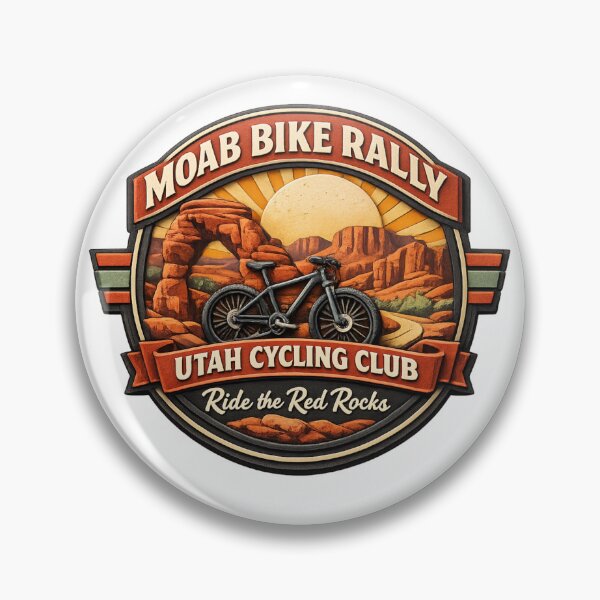 Item preview, Moab Red Rocks Bike Rally Badge designed and sold by Dresut.