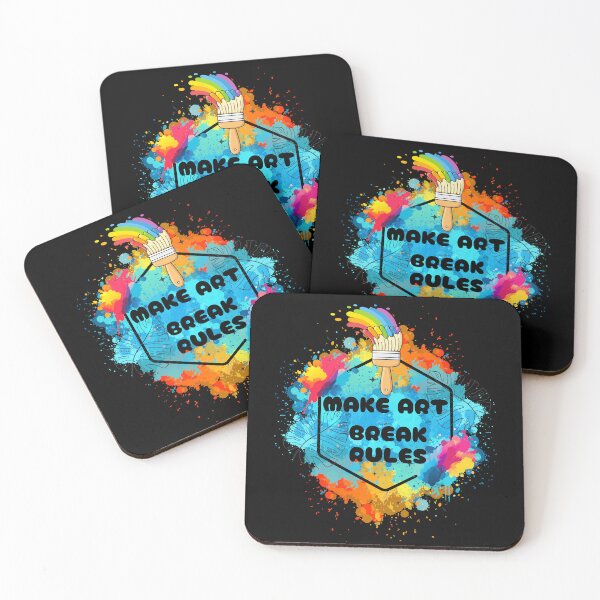 Item preview, MAKE ART - BREAK RULES designed and sold by ActOutTees.