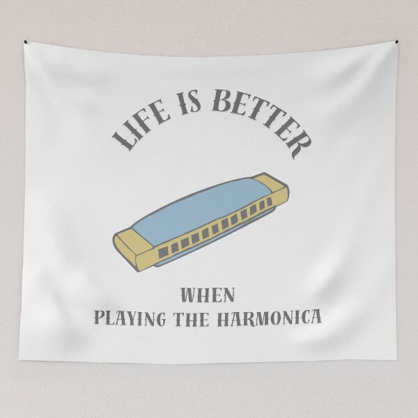 Item preview, Life is better when playing the harmonica  designed and sold by TaraPen.
