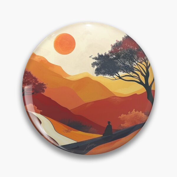 Item preview, Boho Landscape Zen-Inspired Tranquility Stylized Design Art designed and sold by DEC02.