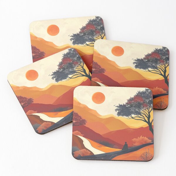 Item preview, Boho Landscape Zen-Inspired Tranquility Stylized Design Art designed and sold by DEC02.