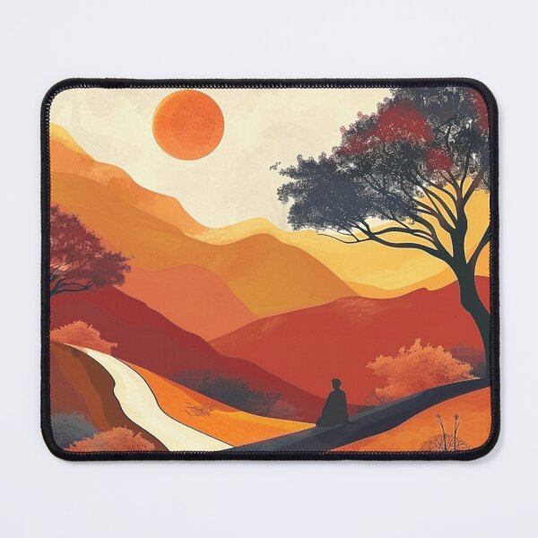 Item preview, Boho Landscape Zen-Inspired Tranquility Stylized Design Art designed and sold by DEC02.