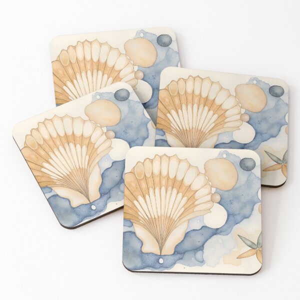 Item preview, Serene Geometric Coastal Scallop designed and sold by CAutumnTrapp.