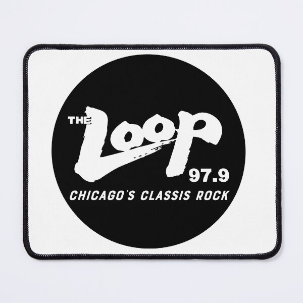 Item preview, Black Vintage-inspired tribute to “The Loop” (97.9 WLUP), the legendary Chicago rock radio station that defined an era of classic rock and rebellious broadcast culture designed and sold by PIXEL POP DESIGNS - Beyond the Norm!.