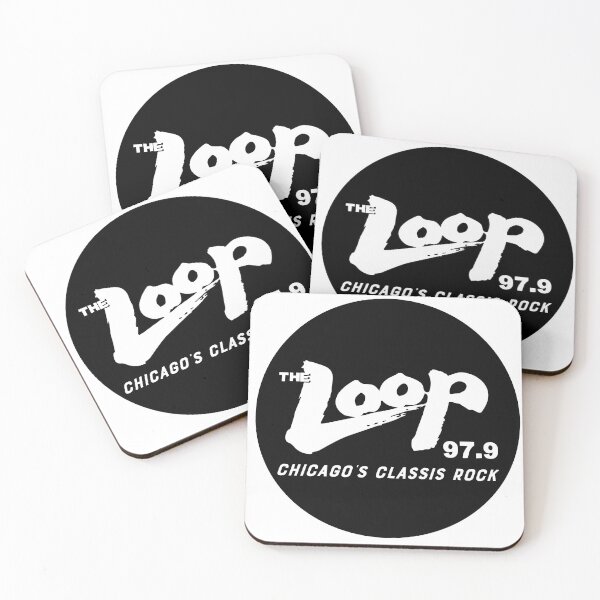 Item preview, Black Vintage-inspired tribute to “The Loop” (97.9 WLUP), the legendary Chicago rock radio station that defined an era of classic rock and rebellious broadcast culture designed and sold by PIXEL POP DESIGNS - Beyond the Norm!.