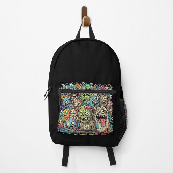 Item preview, Neon Undead Mayhem: Graffiti-Style Monster Mash Illustration designed and sold by Zenvique Art.