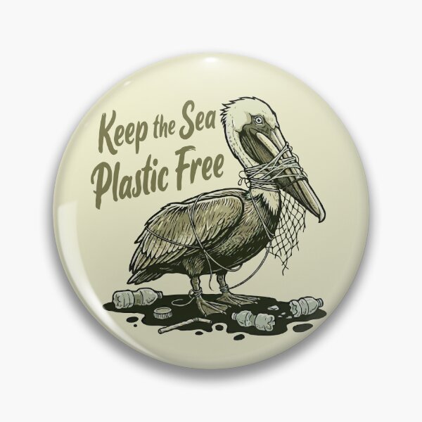 Item preview, Sea Bird in Plastic Keep the Sea Plastic Free designed and sold by Gkinoki.