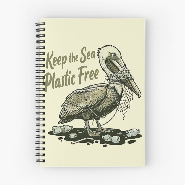 Item preview, Sea Bird in Plastic Keep the Sea Plastic Free designed and sold by Gkinoki.