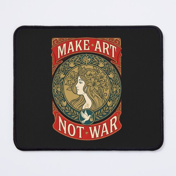 Item preview, Make Art Not War – Vintage Art Nouveau Illustration | Peace & Creativity Design designed and sold by Soulprint Art.