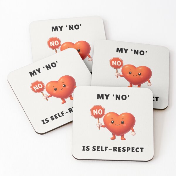 Item preview, My “No” Is Self-Respect – Cute Heart Boundaries Tee designed and sold by QuietlyBecoming.