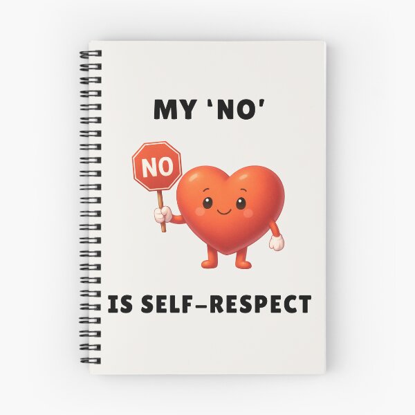 Item preview, My “No” Is Self-Respect – Cute Heart Boundaries Tee designed and sold by QuietlyBecoming.
