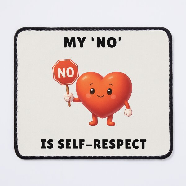 Item preview, My “No” Is Self-Respect – Cute Heart Boundaries Tee designed and sold by QuietlyBecoming.