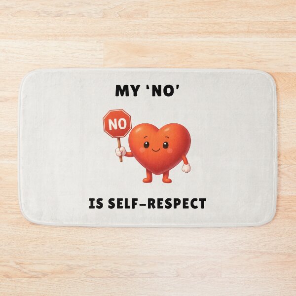 Item preview, My “No” Is Self-Respect – Cute Heart Boundaries Tee designed and sold by QuietlyBecoming.