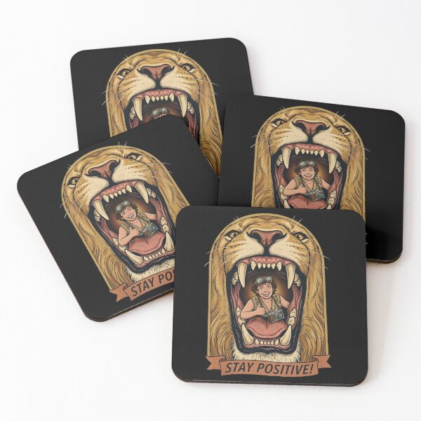 Item preview, Stay Positive – Funny Lion Illustration | Adventure Humor & Motivational Design designed and sold by Soulprint Art.