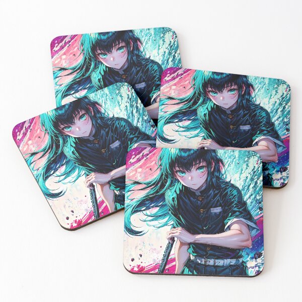 Item preview, Muichiro Tokito Demon Slayer Neon Focus Portrait designed and sold by TanglenRabbit.