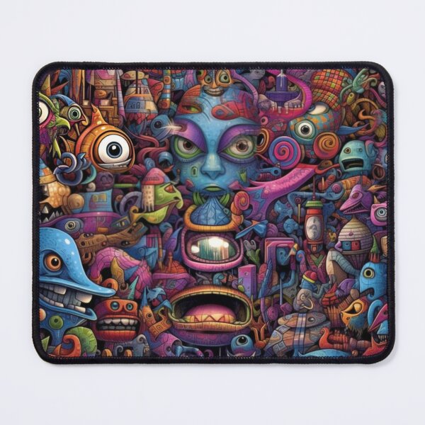 Aperçu de l'œuvre Dmt, champignons, entités selfie créée et vendue par DesignerDrop.