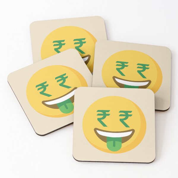 Item preview, Indian Rupee Eyes Money Face Emoji designed and sold by Surya Design Studio.