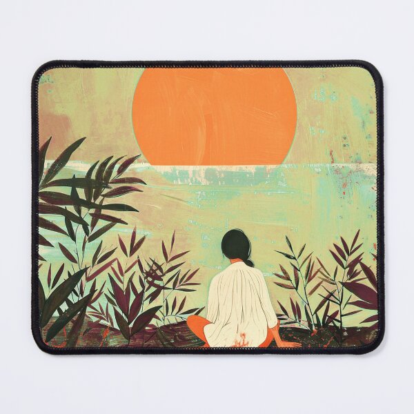 Item preview, Asian-Inspired Boho Landscape Stylized Design Zen Art designed and sold by DEC02.
