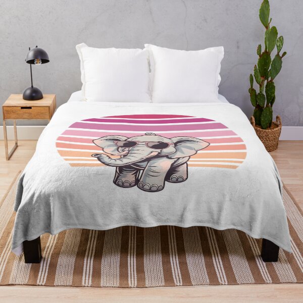 Item preview, Cool Elephant with Sunglasses – Retro Sunset Vaporwave Animal Aesthetic designed and sold by Soulprint Art.