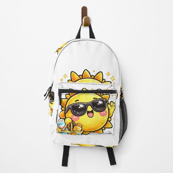 Item preview, Cute Kawaii Summer Sun Beach Bag Sunglasses Sticker designed and sold by Hafcishop.